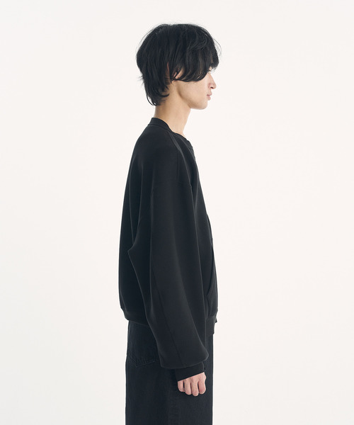 VICTIM(ヴィクティム)の「VICTIM ヴィクティム / TECH ZIP SWEAT ダンボールニットジップアップスウェット MA-1ブルゾン / VTM-26-CS-113(MA-1・メンズ・ブラック/グレー/モカ・1/2/3)」の8枚目の写真