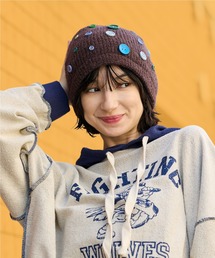 ROOPTOKYO | Knitted Hat with a Button / ボタン付きニット帽 カラフル ビーニー ミドルゲージ レディース 2026年秋冬(ニットキャップ/ビーニー)
