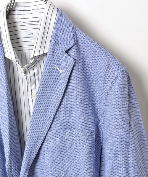SHIPS（シップス）の「SC: SHIPS(シップス) 16SS "レノクロス" 2ボタン エアリージャケット■（テーラードジャケット・メンズ・ベージュ/オリーブ/ブルー/ダークブルー/ネイビー/ダークネイビー・SMALL/MEDIUM/LARGE/X-LARGE）」の10枚目の写真