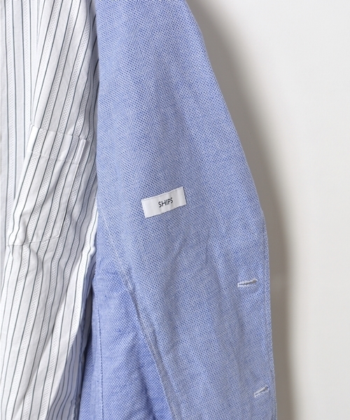 SHIPS（シップス）の「SC: SHIPS(シップス) 16SS "レノクロス" 2ボタン エアリージャケット■（テーラードジャケット・メンズ・ベージュ/オリーブ/ブルー/ダークブルー/ネイビー/ダークネイビー・SMALL/MEDIUM/LARGE/X-LARGE）」の12枚目の写真