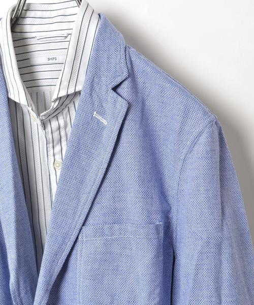 SHIPS（シップス）の「SC: SHIPS(シップス) 16SS "レノクロス" 2ボタン エアリージャケット■（テーラードジャケット・メンズ・ベージュ/オリーブ/ブルー/ダークブルー/ネイビー/ダークネイビー・SMALL/MEDIUM/LARGE/X-LARGE）」の19枚目の写真