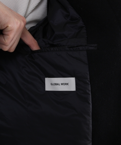 GLOBAL WORK（グローバルワーク）の「ウールフードコート/719558 （その他アウター・メンズ・グレー/カーキ/ネイビー・LARGE/MEDIUM/SMALL/X-LARGE）」の11枚目の写真