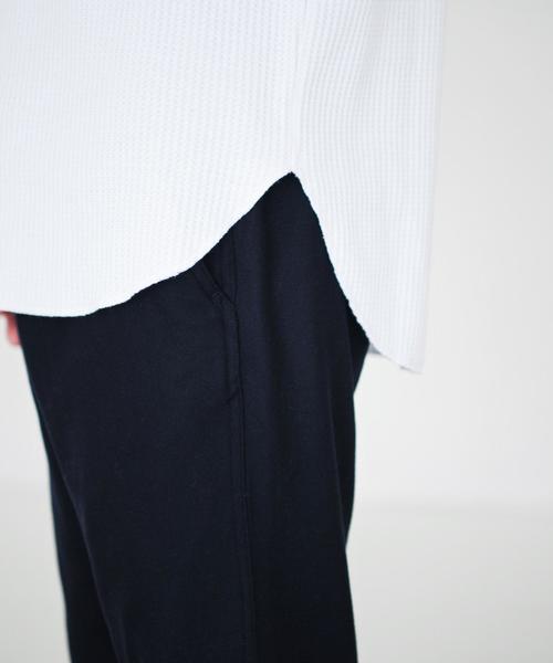 green label relaxing(グリーンレーベルリラクシング)の「【WEB限定】BC ★★ビッグ/ワッフル ロング C/N カットソー◆(Tシャツ/カットソー・メンズ・ホワイト/ブラック/グレー・SMALL/LARGE/MEDIUM)」の6枚目の写真