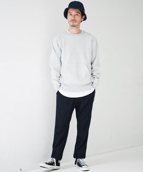 green label relaxing(グリーンレーベルリラクシング)の「【WEB限定】BC ★★ビッグ/ワッフル ロング C/N カットソー◆(Tシャツ/カットソー・メンズ・ホワイト/ブラック/グレー・SMALL/LARGE/MEDIUM)」の8枚目の写真