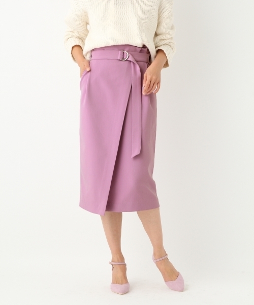 A part by（アパートバイ）の「TRPUラップスカート 747299 （スカート・レディース・ブラック/ホワイト/ピンク・LARGE/MEDIUM）」の3枚目の写真