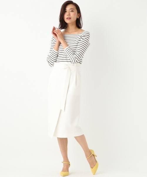 A part by（アパートバイ）の「TRPUラップスカート 747299 （スカート・レディース・ブラック/ホワイト/ピンク・LARGE/MEDIUM）」の8枚目の写真