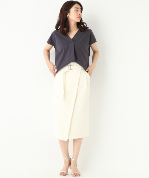 A part by（アパートバイ）の「TRPUラップスカート 747299 （スカート・レディース・ブラック/ホワイト/ピンク・LARGE/MEDIUM）」の13枚目の写真