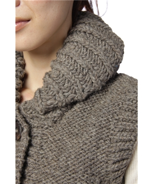 green label relaxing(グリーンレーベルリラクシング)の「GC W HAND KNIT ベスト(ベスト・レディース・ベージュ/ピンク/ライトグレー・フリー)」の7枚目の写真