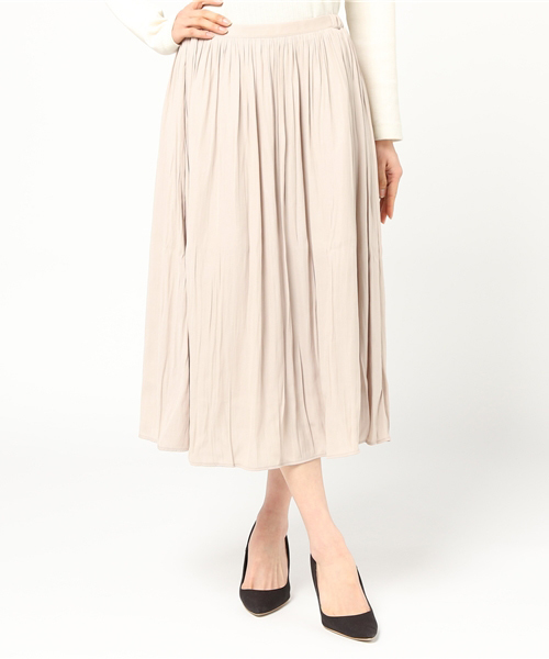 Honeys（ハニーズ）の「ミディ丈スカート（スカート・レディース・ネイビー/ベージュ/アイボリー/ブラック/カーキ・L/M/S）」の4枚目の写真