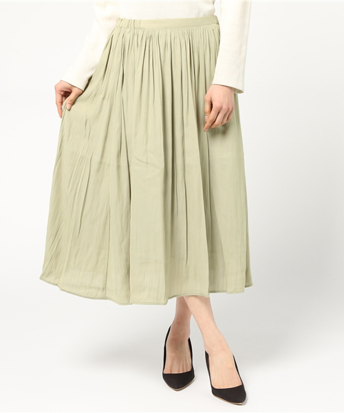 Honeys（ハニーズ）の「ミディ丈スカート（スカート・レディース・ネイビー/ベージュ/アイボリー/ブラック/カーキ・L/M/S）」の5枚目の写真