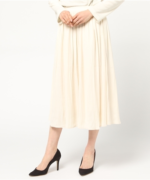 Honeys（ハニーズ）の「ミディ丈スカート（スカート・レディース・ネイビー/ベージュ/アイボリー/ブラック/カーキ・L/M/S）」の2枚目の写真