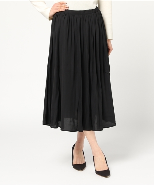 Honeys（ハニーズ）の「ミディ丈スカート（スカート・レディース・ネイビー/ベージュ/アイボリー/ブラック/カーキ・L/M/S）」の3枚目の写真