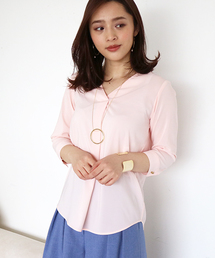 N.（N. Natural Beauty Basic） | ◆タックプリーツ七分袖ブラウス(シャツ/ブラウス)