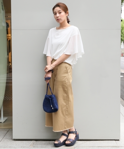 LEPSIM（レプシィム）の「チノワイドクロプドパンツ　761605（チノパンツ・レディース・ベージュ/グレー/ブラック・SMALL/LARGE/MEDIUM）」の14枚目の写真