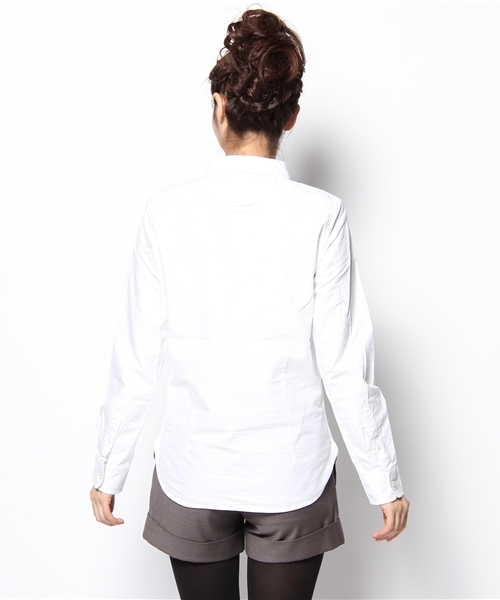 CIAOPANIC（チャオパニック）の「I HAVE LOVE  BDシャツ（シャツ/ブラウス・レディース・ブルー/オフホワイト・SMALL/MEDIUM）」の3枚目の写真