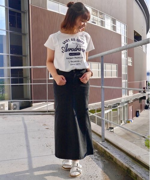 国内発送☆AVIREX☆SHEER COLOR SCHEME SKIRT SHEER COLOR SCHEME SKIRT/シアーカラー スキームスカート