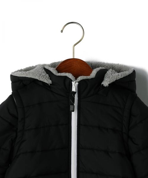 green label relaxing（グリーンレーベルリラクシング）の「【WEB限定】キッズ ナカワタボア ブルゾン リバーシブル ブラック（ブルゾン・キッズ・ブラック・115/135/105/125/95）」の18枚目の写真