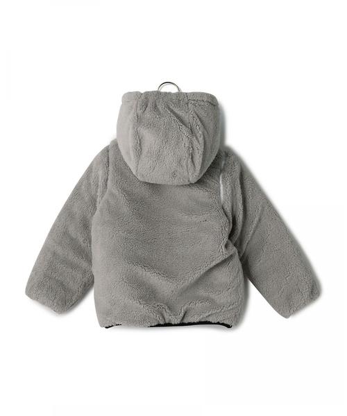 green label relaxing（グリーンレーベルリラクシング）の「【WEB限定】キッズ ナカワタボア ブルゾン リバーシブル ブラック（ブルゾン・キッズ・ブラック・115/135/105/125/95）」の11枚目の写真