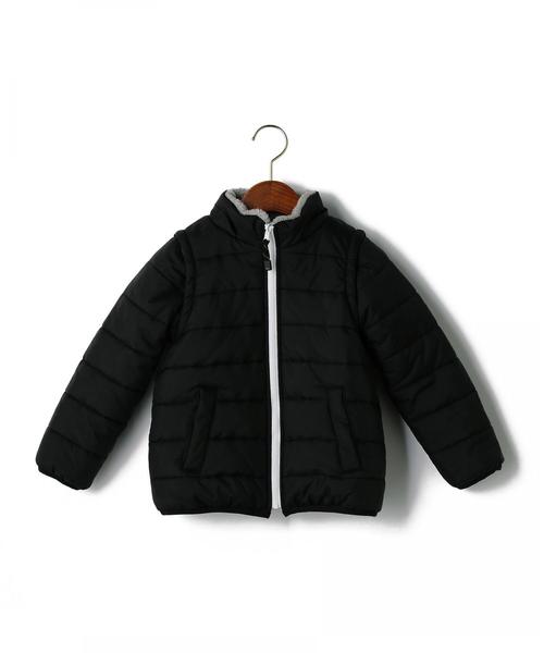 green label relaxing（グリーンレーベルリラクシング）の「【WEB限定】キッズ ナカワタボア ブルゾン リバーシブル ブラック（ブルゾン・キッズ・ブラック・115/135/105/125/95）」の13枚目の写真