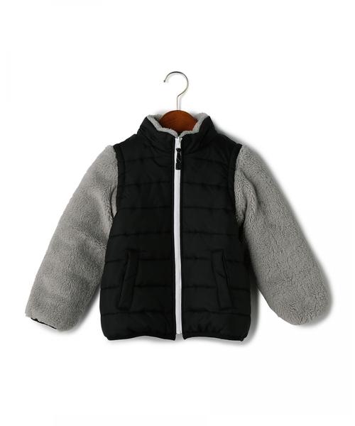 green label relaxing（グリーンレーベルリラクシング）の「【WEB限定】キッズ ナカワタボア ブルゾン リバーシブル ブラック（ブルゾン・キッズ・ブラック・115/135/105/125/95）」の8枚目の写真