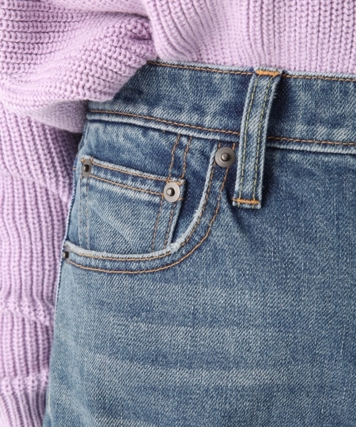 A part by（アパートバイ）の「デニムスリムパンツ 767073 （デニムパンツ・レディース・ネイビー/ブルー・SMALL/LARGE/MEDIUM）」の8枚目の写真