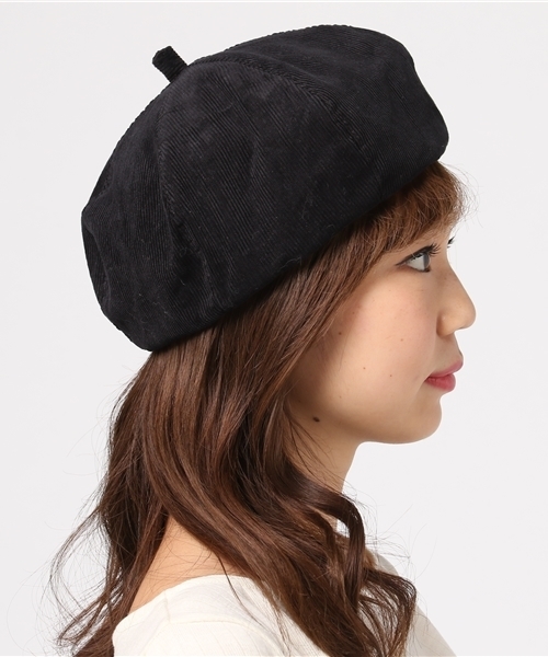 MERLOT（メルロー）の「コーデュロイパネルベレー帽4467（ハンチング/ベレー帽・レディース・ブラック/グリーン/イエロー/ブラウン・FREE）」の5枚目の写真