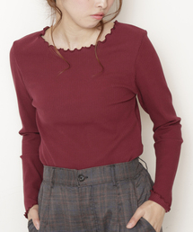 DOUBLE NAME | リブメロー長袖プルオーバー(Tシャツ/カットソー)