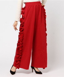 onespo | ベロアフリルワイドパンツ(その他パンツ)