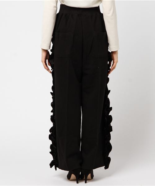 onespo(ワンスポ)の「ベロアフリルワイドパンツ(その他パンツ・レディース・ブラック/ピンク/レッド・M)」の5枚目の写真