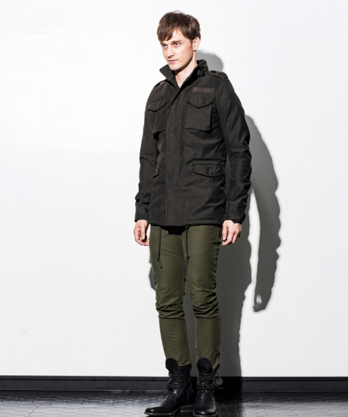 CDM BY CARPEDIEM（シーディーエムバイカルペディエム）の「CDM BY CARPEDIEM(シーディーエム バイ カルペディエム)モールスキンM65ジャケット MADE IN JAPAN（ミリタリージャケット・メンズ・ブラック/カーキ・SMALL/MEDIUM/LARGE）」の9枚目の写真