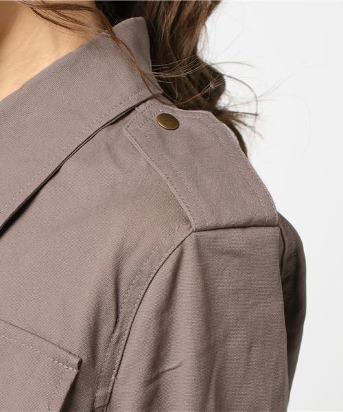 M y u（ミュー）の「バックフリル ミリタリージャケット（ミリタリー