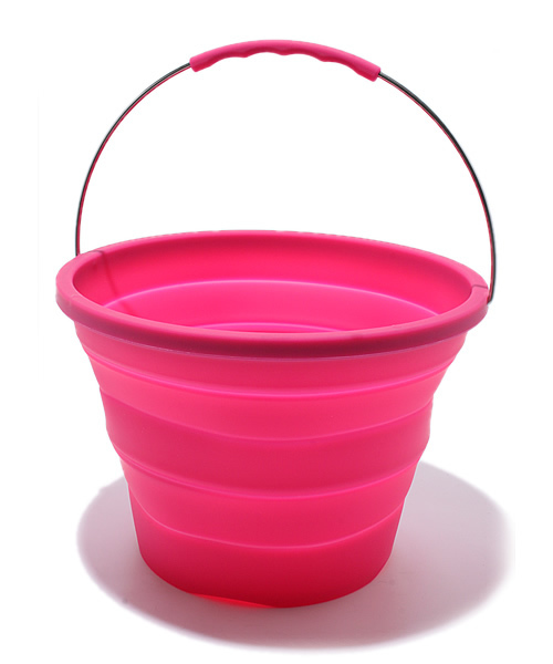 bpr BEAMS(ビーピーアール ビームス )の「△Wacky Prasticals / Pack-Away BUCKET(折りたたみバケツ)(ランドリーグッズ・メンズ・ブラック/ピンク/オレンジ系その他・ONE SIZE)」の2枚目の写真