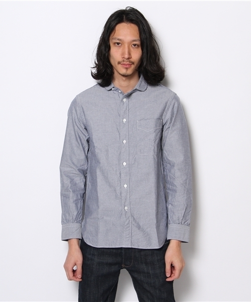 Sanca（サンカ）の「Sanca/OXFORD MINI ROUND（シャツ/ブラウス・メンズ・ブルー/ホワイト・3/2/1）」の3枚目の写真