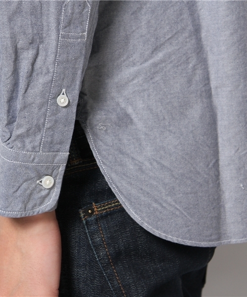 Sanca（サンカ）の「Sanca/OXFORD MINI ROUND（シャツ/ブラウス・メンズ・ブルー/ホワイト・3/2/1）」の7枚目の写真