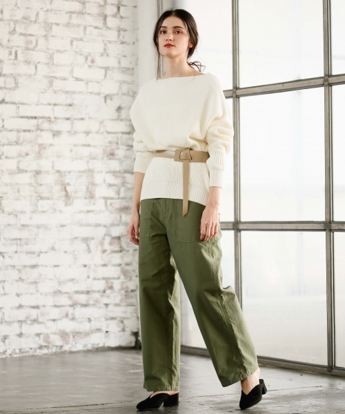 A part by(アパートバイ)の「レザーサッシュワイドベルト 781633(ベルト・レディース・ブラック/ベージュ・FREE)」の6枚目の写真