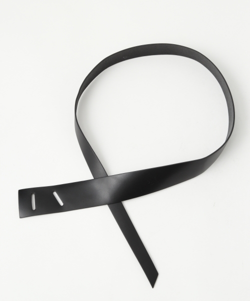 A part by(アパートバイ)の「レザーサッシュワイドベルト 781633(ベルト・レディース・ブラック/ベージュ・FREE)」の4枚目の写真