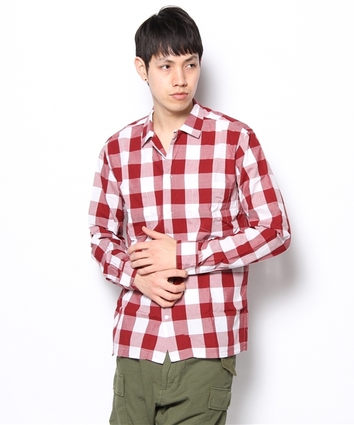 BEAMS(ビームス)の「◎○M.Nii / オープンカラーシャツ(シャツ/ブラウス・メンズ・カーキ/レッド・SMALL/MEDIUM)」の10枚目の写真
