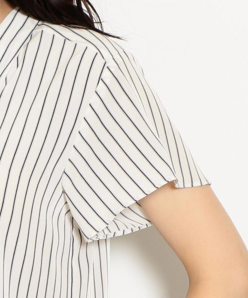 green label relaxing（グリーンレーベルリラクシング）の「KFC ノーカラー トロミ フレアスリーブ ブラウス ◆（シャツ/ブラウス・レディース・オフホワイト/モカ/その他3/その他4/コバルトブルー・FREE）」の11枚目の写真