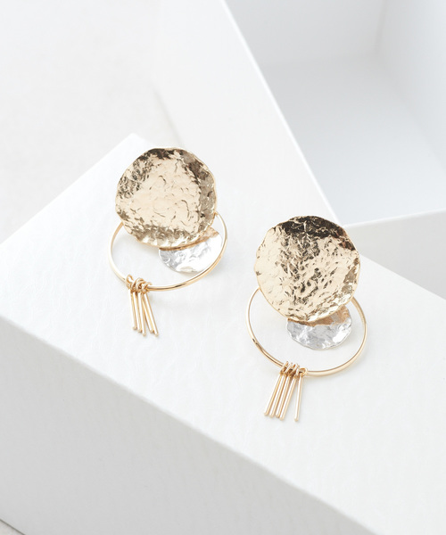 ear PAPILLONNER（イアパピヨネ）の「2WAYプレートイヤリング（ネックレス・レディース・ゴールド・FREE）」の2枚目の写真