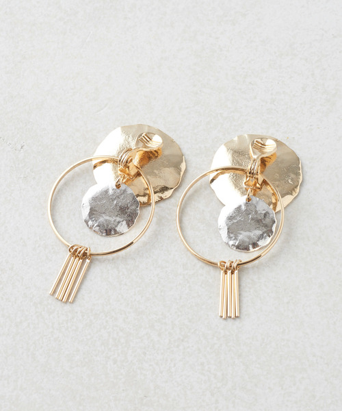 ear PAPILLONNER（イアパピヨネ）の「2WAYプレートイヤリング（ネックレス・レディース・ゴールド・FREE）」の3枚目の写真