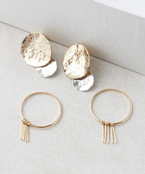 ear PAPILLONNER（イアパピヨネ）の「2WAYプレートイヤリング（ネックレス・レディース・ゴールド・FREE）」の4枚目の写真