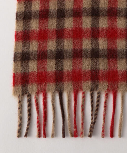 Begg & Co（ベグアンドコー）の「[ベグアンドコー] SC BEGG＆CO GLR ラムアンゴラ ガンクラチェック マフラー ◆（マフラー・メンズ・ブラウン・FREE）」の2枚目の写真