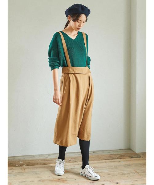 AMERICAN HOLIC（アメリカンホリック）の「ラップ風サス付スカート＊（スカート・レディース・ブラック/ベージュ・M/L）」の5枚目の写真