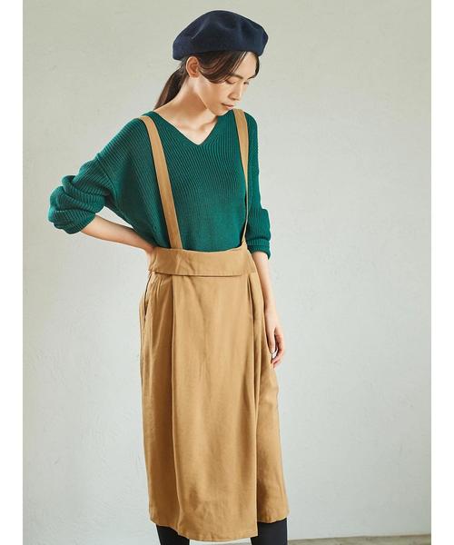 AMERICAN HOLIC（アメリカンホリック）の「ラップ風サス付スカート＊（スカート・レディース・ブラック/ベージュ・M/L）」の8枚目の写真