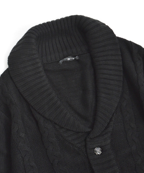 ROOPTOKYO（ループトウキョウ）の「ケーブル編みショールカラーカーディガン（カーディガン/ボレロ・メンズ・チャコールグレー/ブラック/グレー/ワイン・M/L）」の21枚目の写真