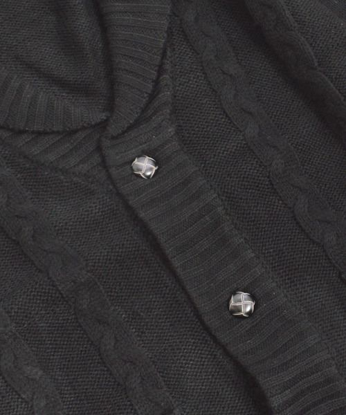 ROOPTOKYO（ループトウキョウ）の「ケーブル編みショールカラーカーディガン（カーディガン/ボレロ・メンズ・チャコールグレー/ブラック/グレー/ワイン・M/L）」の5枚目の写真