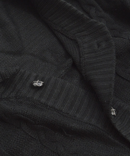ROOPTOKYO（ループトウキョウ）の「ケーブル編みショールカラーカーディガン（カーディガン/ボレロ・メンズ・チャコールグレー/ブラック/グレー/ワイン・M/L）」の9枚目の写真