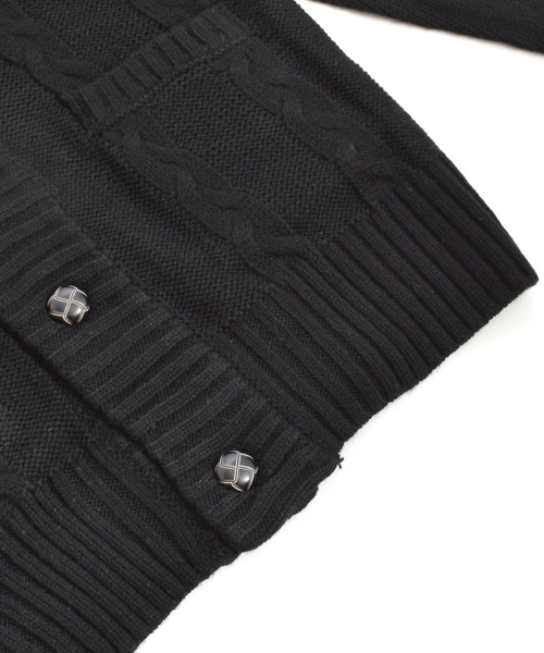 ROOPTOKYO（ループトウキョウ）の「ケーブル編みショールカラーカーディガン（カーディガン/ボレロ・メンズ・チャコールグレー/ブラック/グレー/ワイン・M/L）」の19枚目の写真