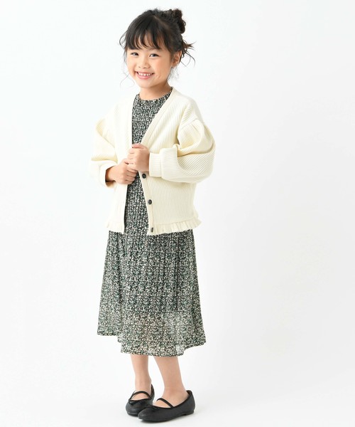 DISCOAT（ディスコート）の「【キッズ】シフォン花柄プリーツワンピース（ワンピース・キッズ・グリーン/イエロー・120cm/130cm/140cm）」の8枚目の写真