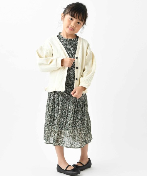 DISCOAT（ディスコート）の「【キッズ】シフォン花柄プリーツワンピース（ワンピース・キッズ・グリーン/イエロー・120cm/130cm/140cm）」の5枚目の写真